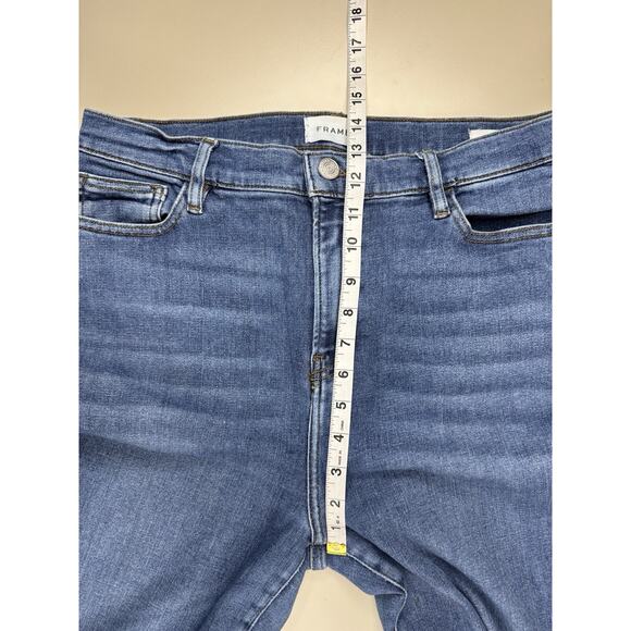 Frame Jeans Women's 32 Le High Flare Medium Wash Stretch Retro Boho Festival - Picture 5 of 13